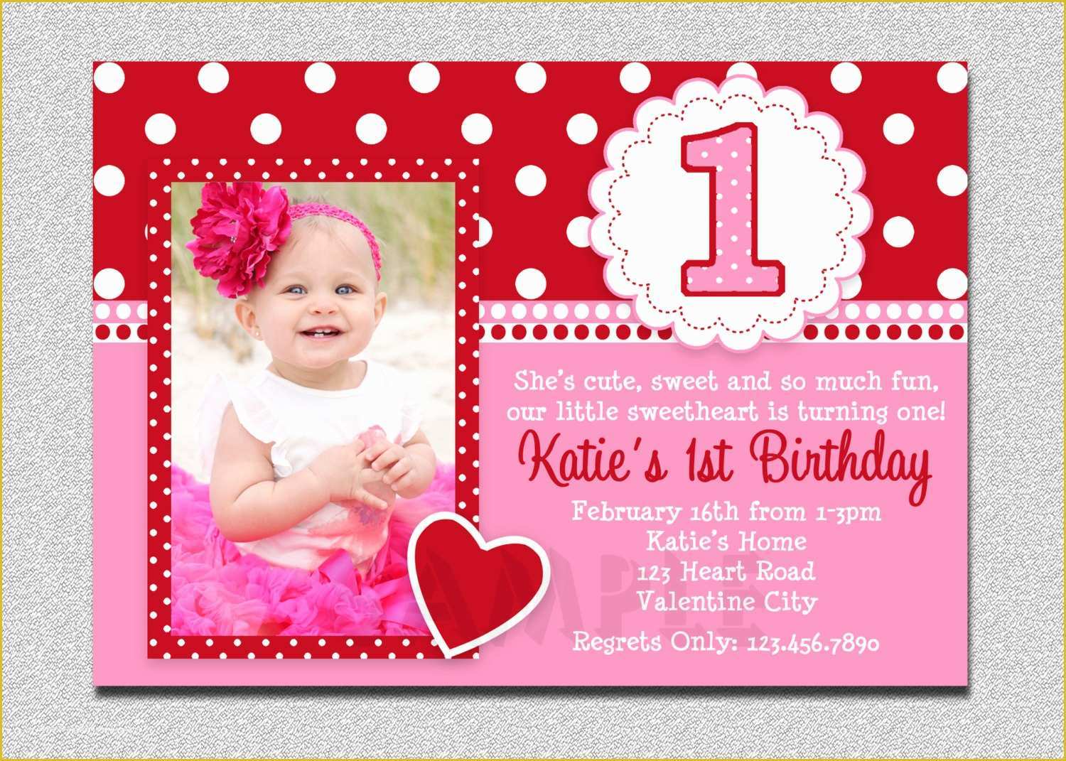 1st Birthday Invitation Template Free Download Of Free Printable 1st Birthday Invitations Girl – Free