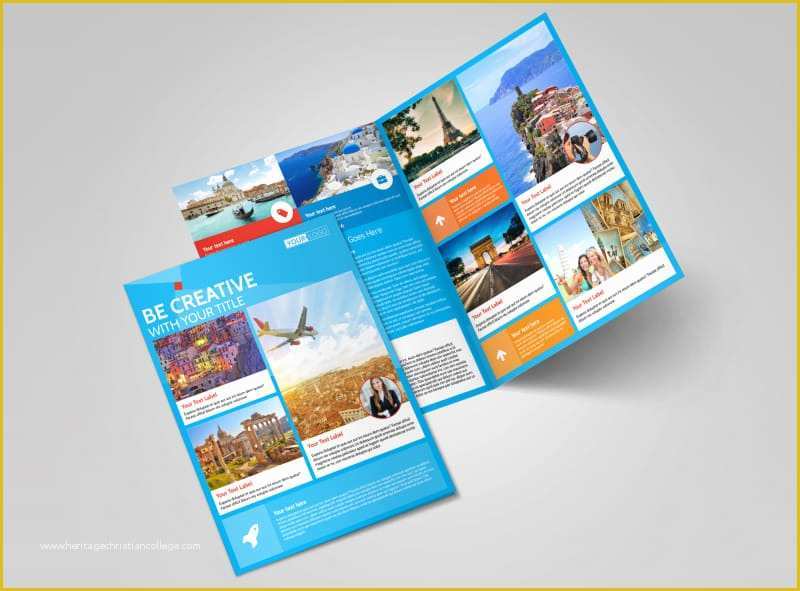 2 Fold Brochure Template Free Download Of Awesome Travel Agents Brochure Template