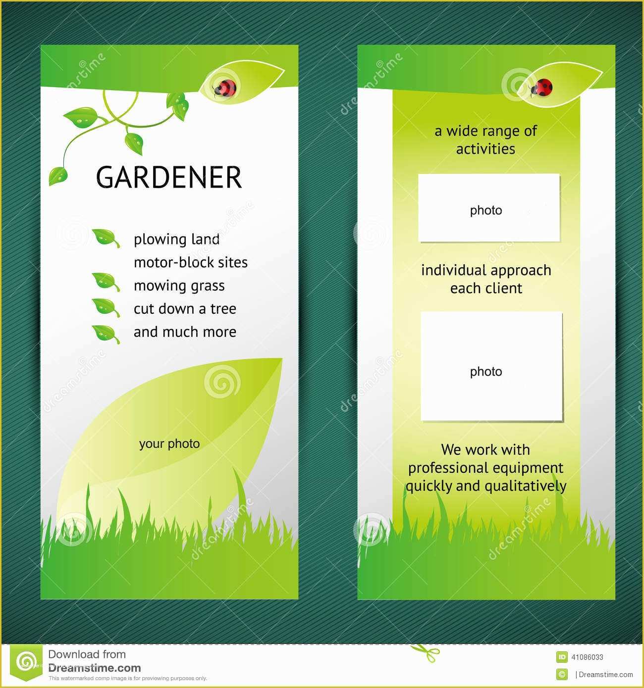 2 Fold Brochure Template Free Download Of Green Flyer Stock Illustration Illustration Of Flyer