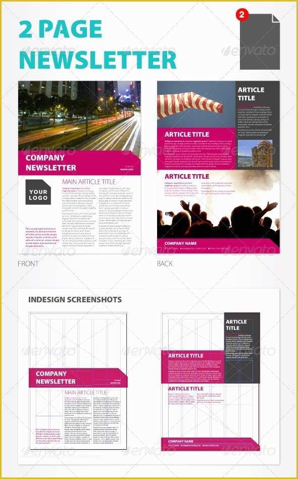 2 Page Newsletter Template Free Of 46 Printable Newsletter Templates In Psd &amp; Indesign
