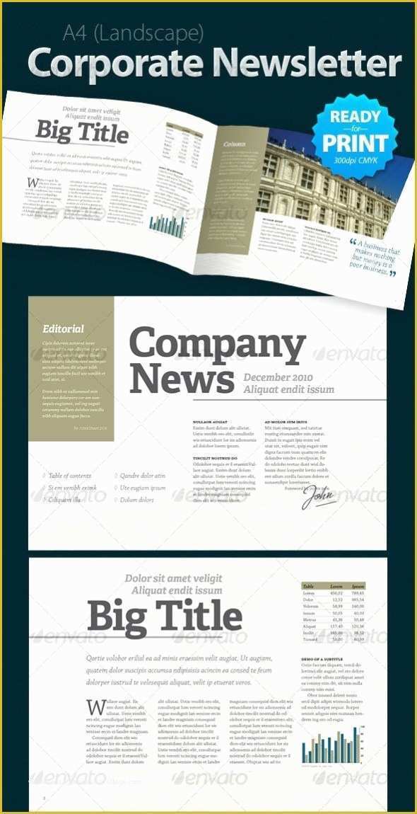 2 Page Newsletter Template Free Of 46 Printable Newsletter Templates In Psd & Indesign