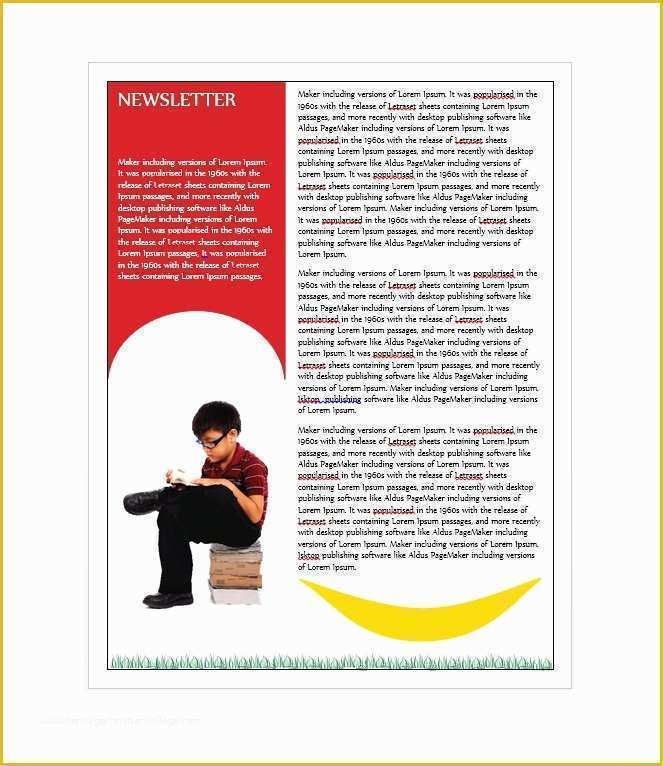 2 Page Newsletter Template Free Of 50 Free Newsletter Templates for Work School and Classroom
