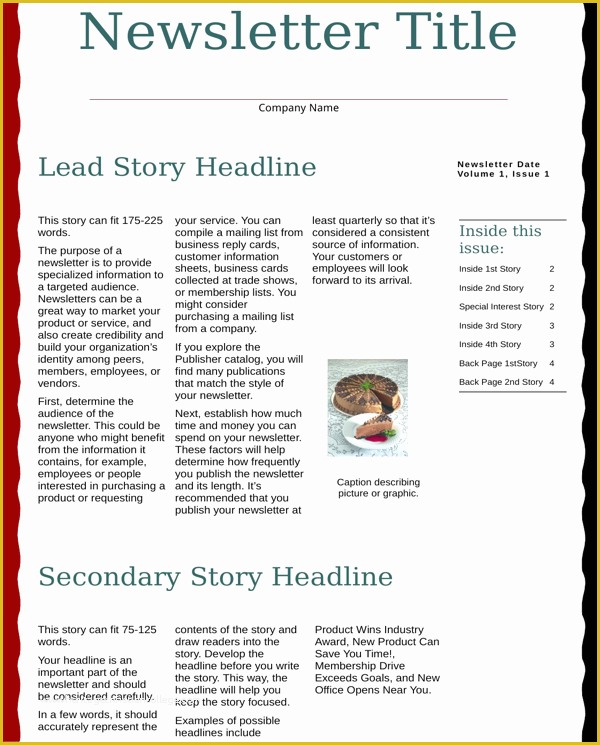 2 Page Newsletter Template Free Of Download Business Newsletter Template for Free