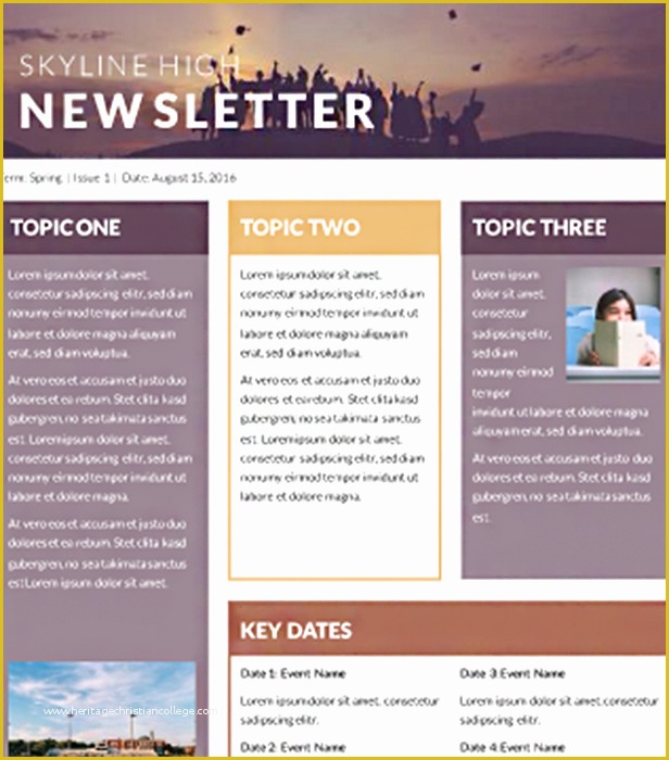 2 Page Newsletter Template Free Of Skyline High Classroom Template
