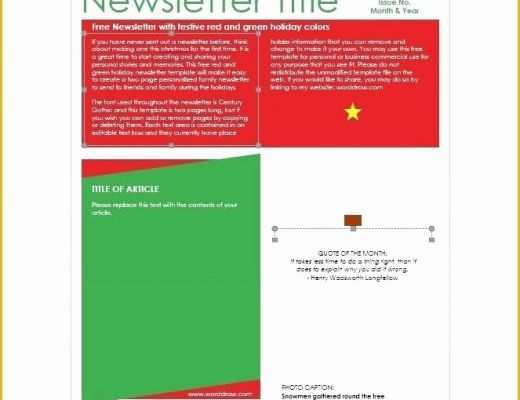 2 Page Newsletter Template Free Of Two Page Newsletter Template Newsletter Templates Pages