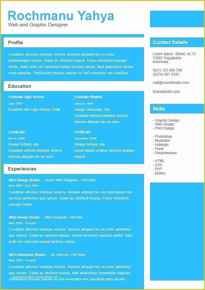 2 Page Resume Templates Free Download Of Best Free Resume Templates by Trendy theme to Download Two