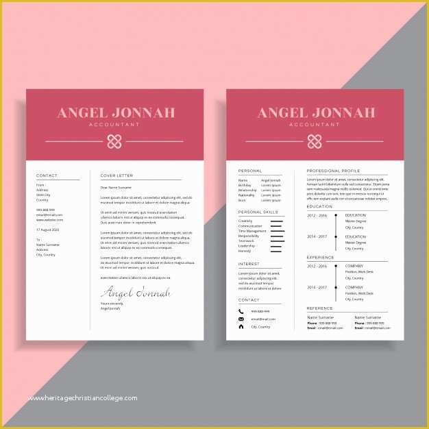 2 Page Resume Templates Free Download Of Professional 2 Page Resume Cv Template Design Vector