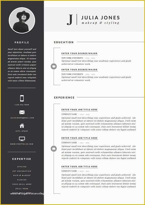2 Page Resume Templates Free Download Of Professional Resume Template & Cover Letter Icon Set for
