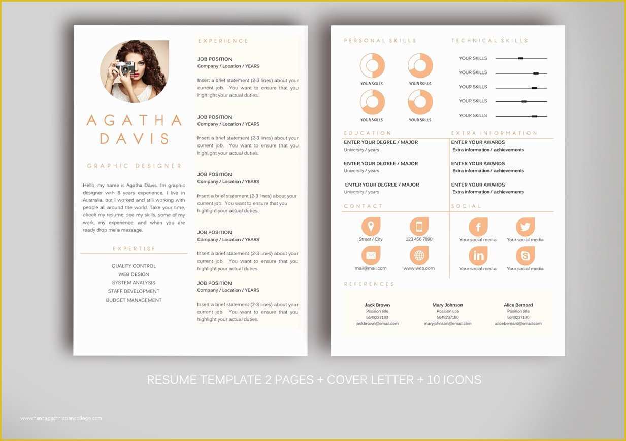 2 Page Resume Templates Free Download Of Resume Template for Ms Word Resume Templates Creative