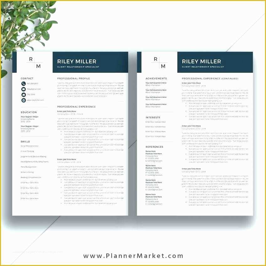 2 Page Resume Templates Free Download Of Resume Template Modern Professional Image 0 Modern