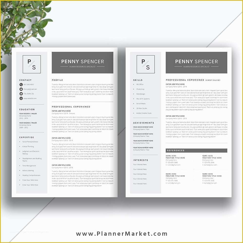 2 Page Resume Templates Free Download Of Resume Template Simple Cv Template Professional Modern
