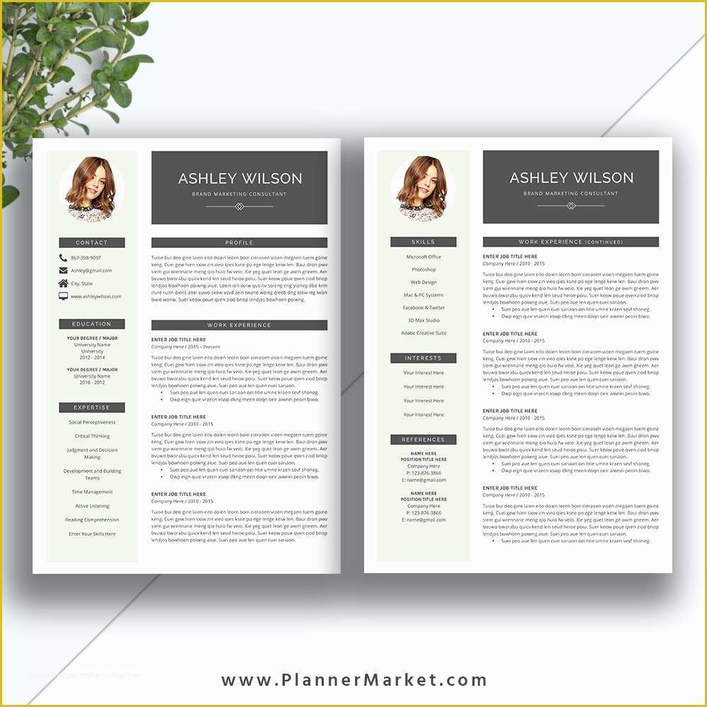 2 Page Resume Templates Free Download Of This Beautiful and Modern Ms Fice Word Resume Template