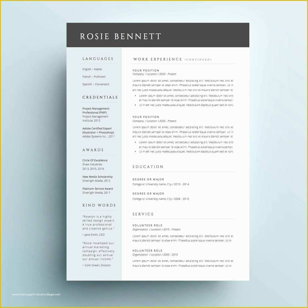 2 Page Resume Templates Free Download Of Two Pageume Template Free attractive Templates Download