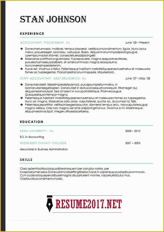 2018 Resume Templates Free Of Resume format 2018 16 Latest Templates In Word