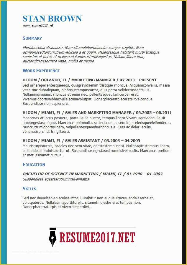 2018 Resume Templates Free Of Resume format 2018 16 Latest Templates In Word