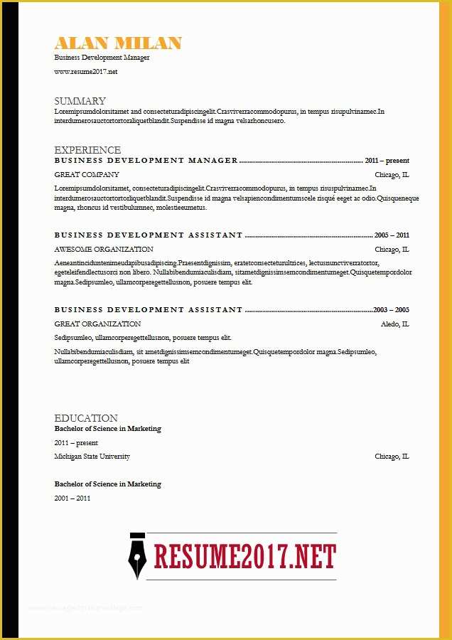 2018 Resume Templates Free Of Resume format 2018 16 Latest Templates In Word