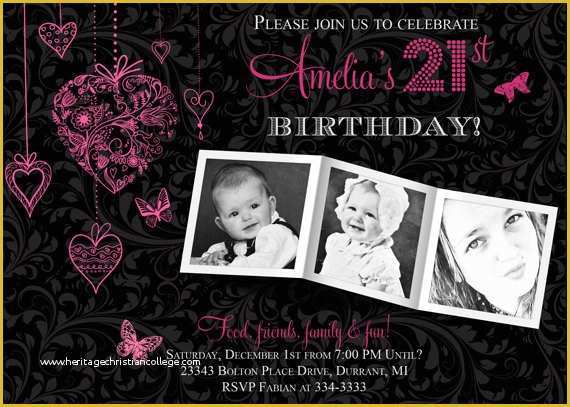 21st Birthday Invitation Templates Free Printable Of 21st Birthday Invitation Ideas – Free Printable Birthday