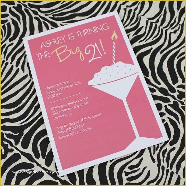 21st Birthday Invitation Templates Free Printable Of 21st Birthday Invitation Template for Girls – Download & Print