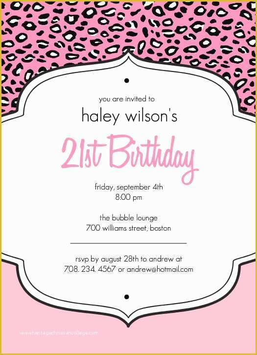 21st Birthday Invitation Templates Free Printable Of Free Printable 21st Birthday Invitation