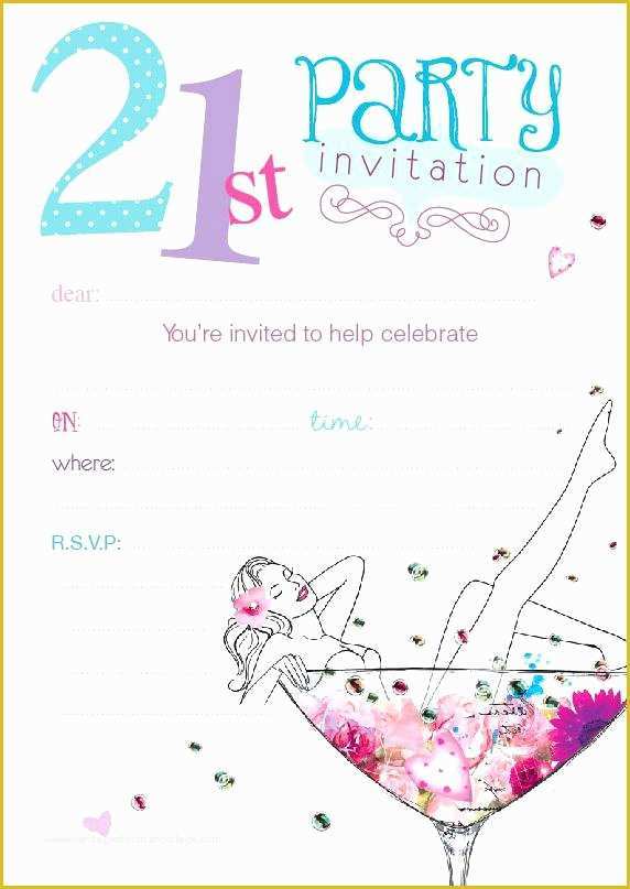 21st Birthday Invitation Templates Free Printable Of Sample 21st ...