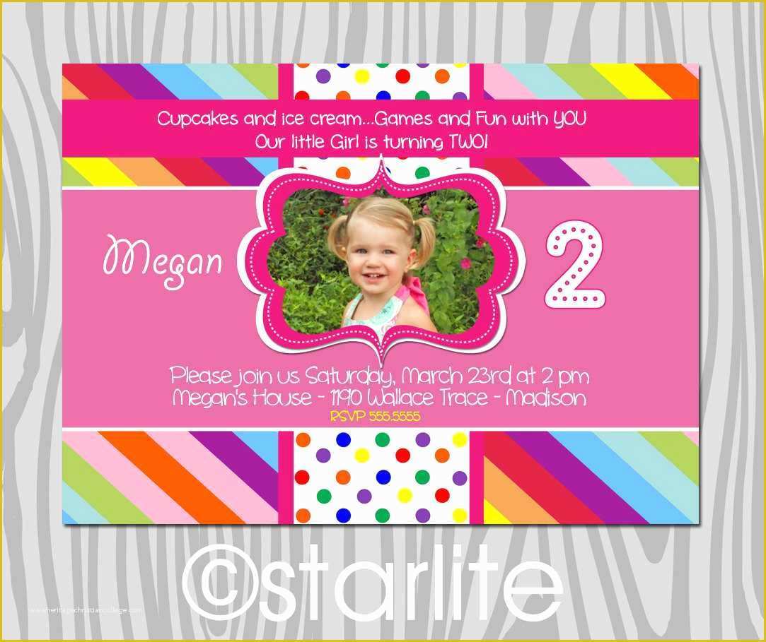 2nd Birthday Invitations Templates Free Of 2nd Birthday Invitation Cards Invitation theme Design