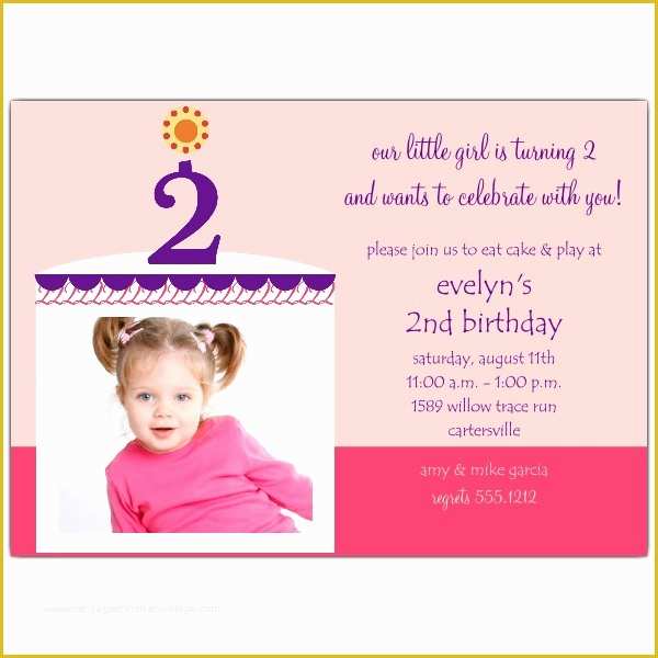 2nd Birthday Invitations Templates Free Of 2nd Birthday Invitations Ideas for Kids – Bagvania Free
