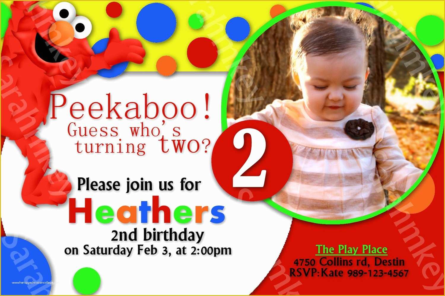 2nd Birthday Invitations Templates Free Of Elmo Printable Birthday Invitation