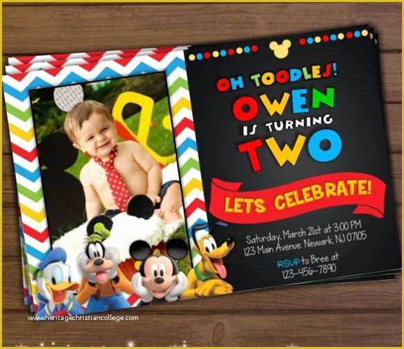 2nd Birthday Invitations Templates Free Of Mickey Mouse Invitation Template 23 Free Psd Vector