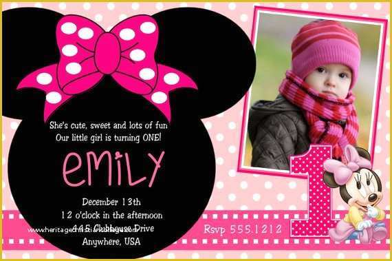 2nd Birthday Invitations Templates Free Of Minnie Mouse 2nd Birthday Invitations