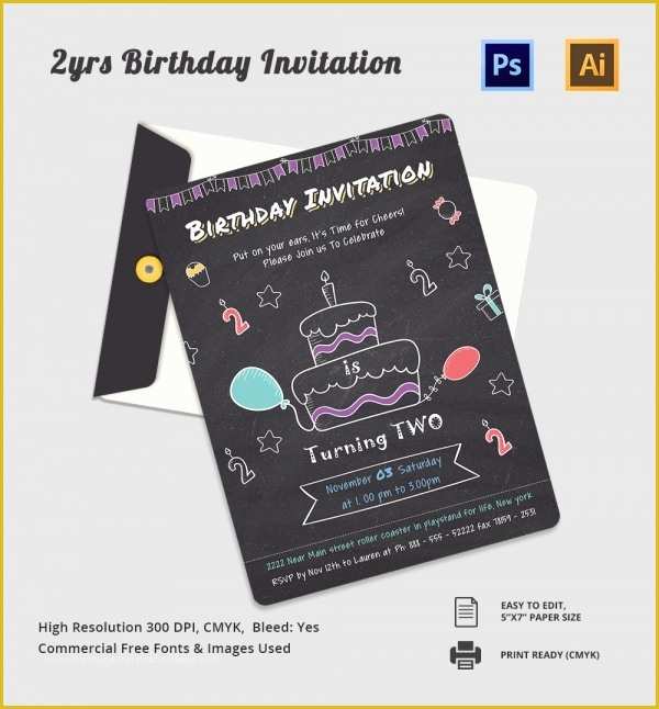 2nd Birthday Invitations Templates Free Of Sample Birthday Invitation Template 40 Documents In Pdf