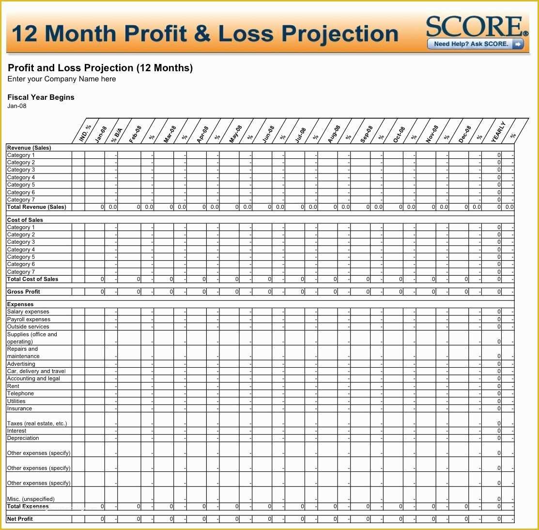 3 Month Profit and Loss Statement Template Free Of 12 Month Profit and Loss Statement Template Templates