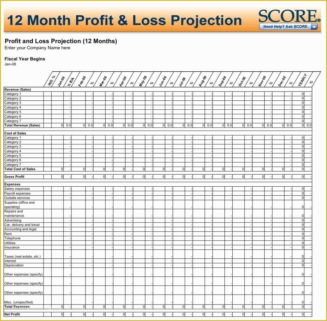 3 Month Profit and Loss Statement Template Free Of 12 Month Profit and Loss Statement Template Templates