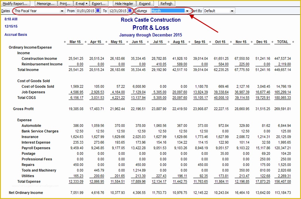 3 Month Profit and Loss Statement Template Free Of How to Create A Monthly Profit & Loss Report In Quickbooks