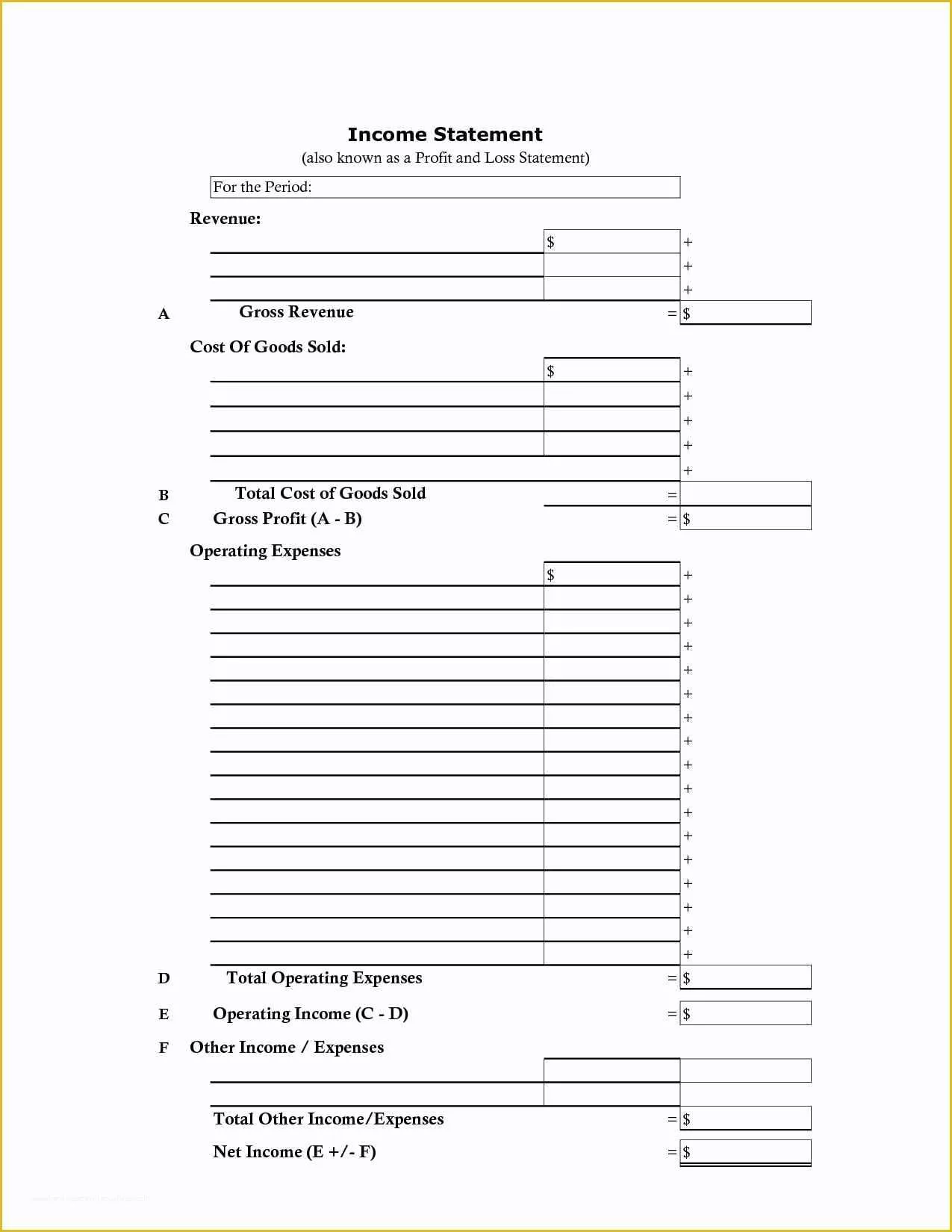 3 Month Profit and Loss Statement Template Free Of Profit and Loss Statement Template Free Download and 3