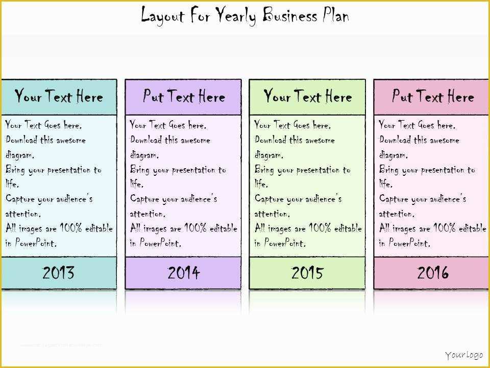 3 Year Business Plan Template Free Of 1113 Business Ppt Diagram Layout for Yearly Business Plan