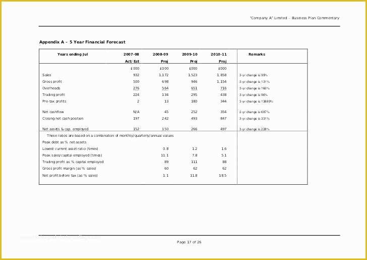 3 Year Business Plan Template Free Of 3 5 Year Business Plan Template 3 Year Financial