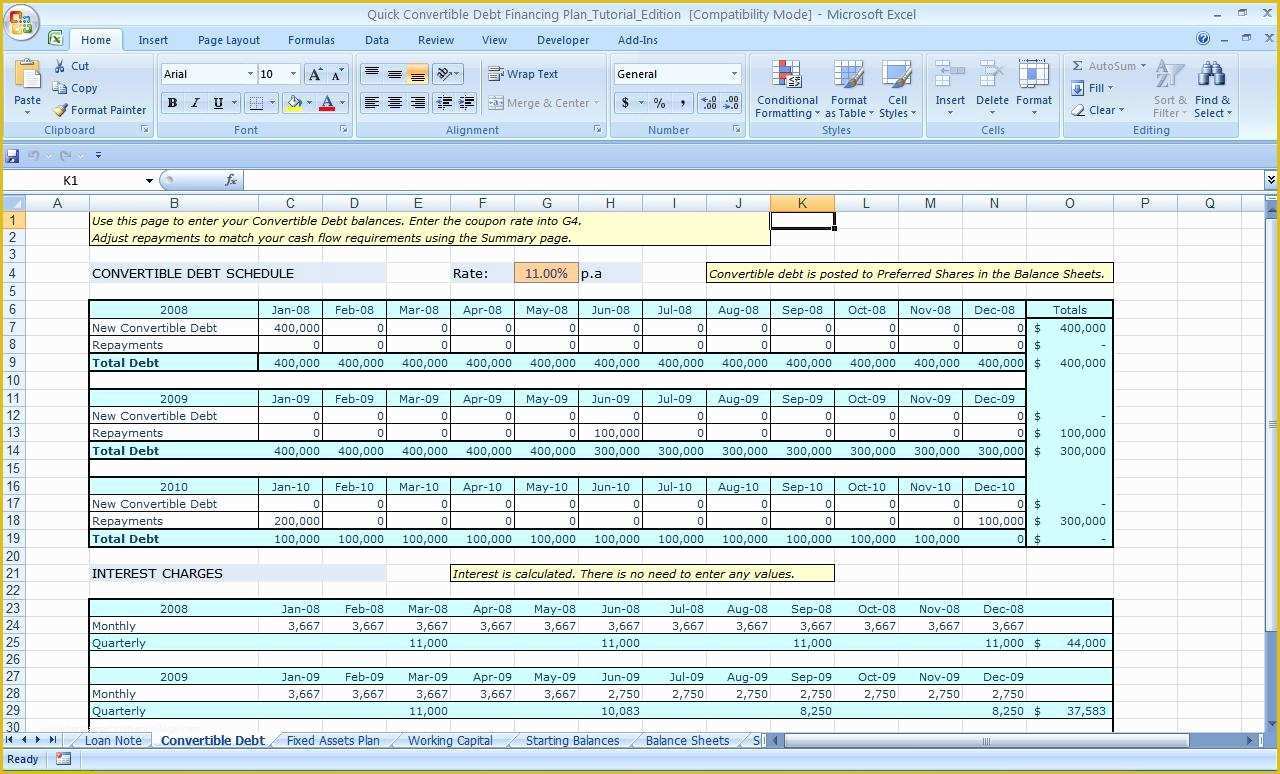 3 Year Business Plan Template Free Of Excel Three Year Cash Flow Plan