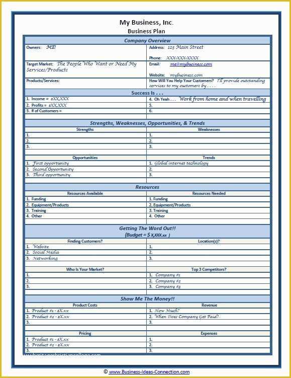 3 Year Business Plan Template Free Of New Business Plan Template