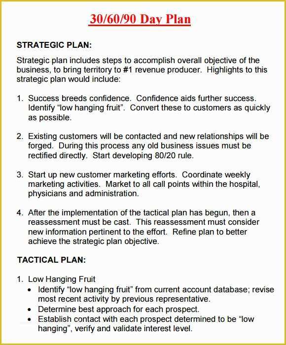 30 60 90 Day Sales Plan Template Free Sample Of 14 Sample 30 60 90 Day Plan Templates Word Pdf