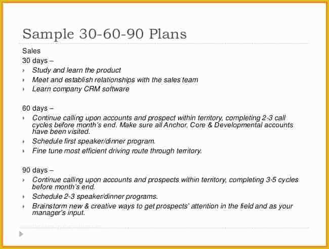 30 60 90 Day Sales Plan Template Free Sample Of 7 30 60 90 Plan Example
