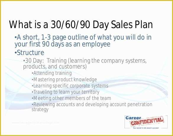 30 60 90 Day Sales Plan Template Free Sample Of 90 Day Business Plan Template Free