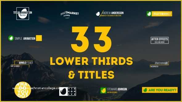 33 Free after Effects Templates Of 33 Lower Thirds &amp; Titles Corporate after Effects