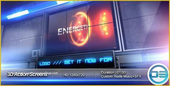 33 Free after Effects Templates Of 3d Action Screens by D3lu E