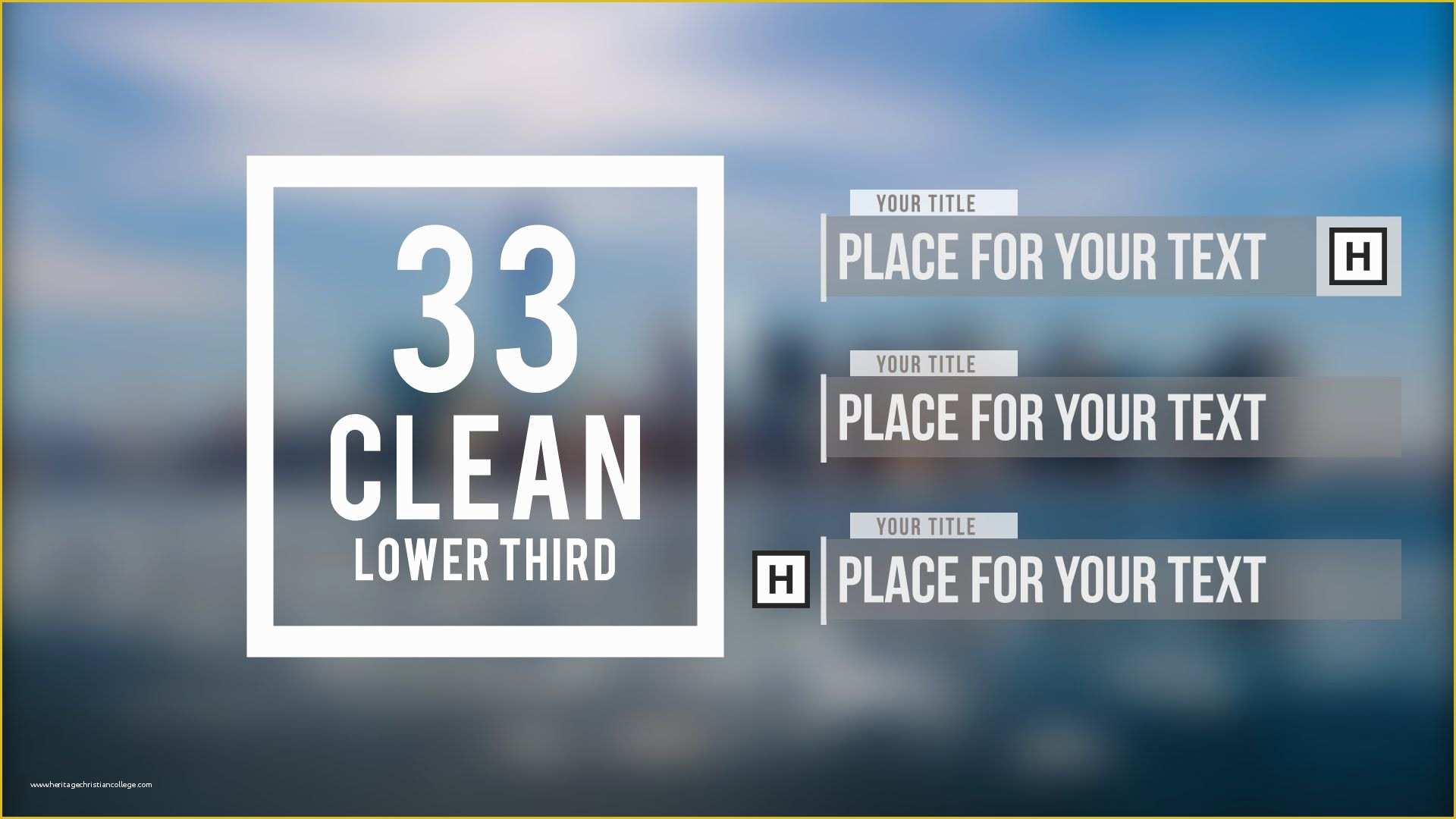 After Effects Lower Thirds Templates