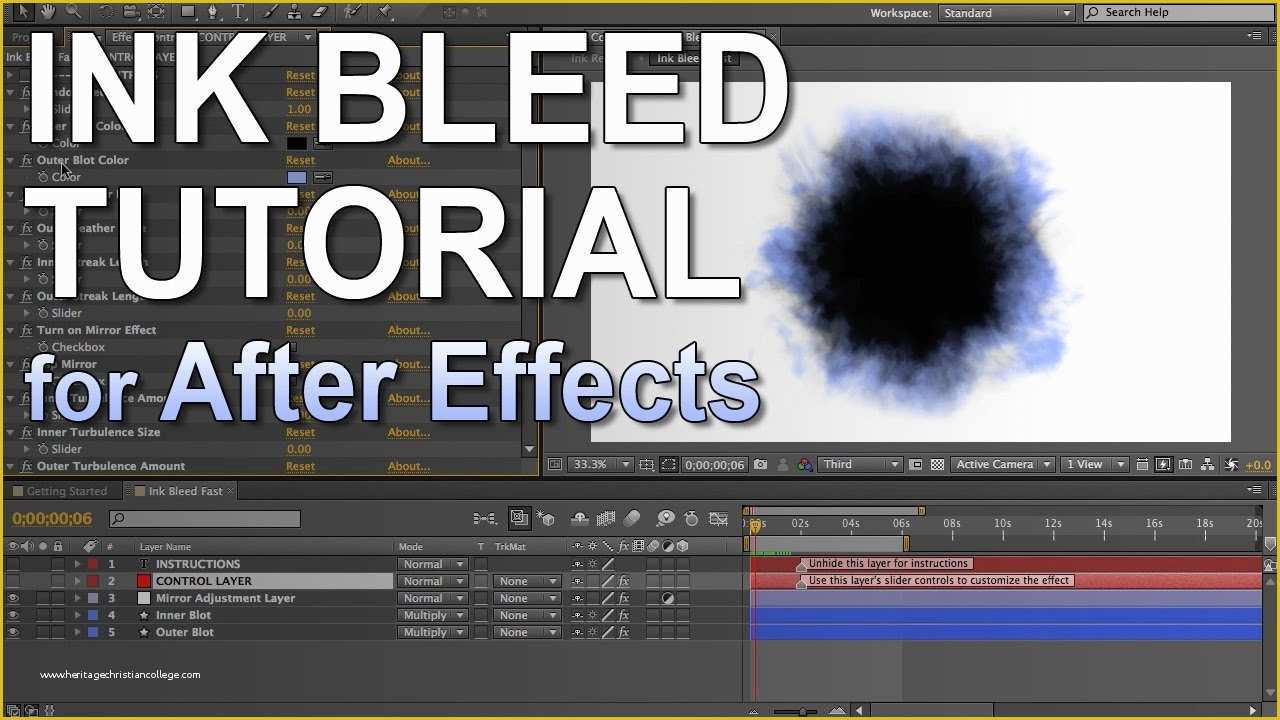 33 Free after Effects Templates Of Ink Bleeds Tutorial after Effects