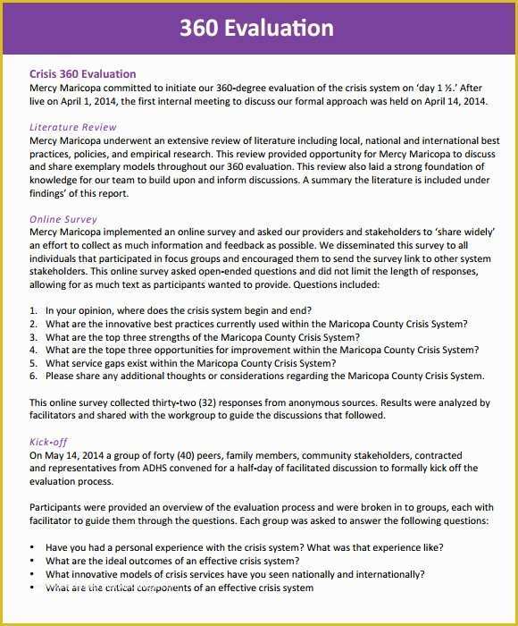 360 Degree Performance Appraisal Template Free Of 360 Evaluation 7