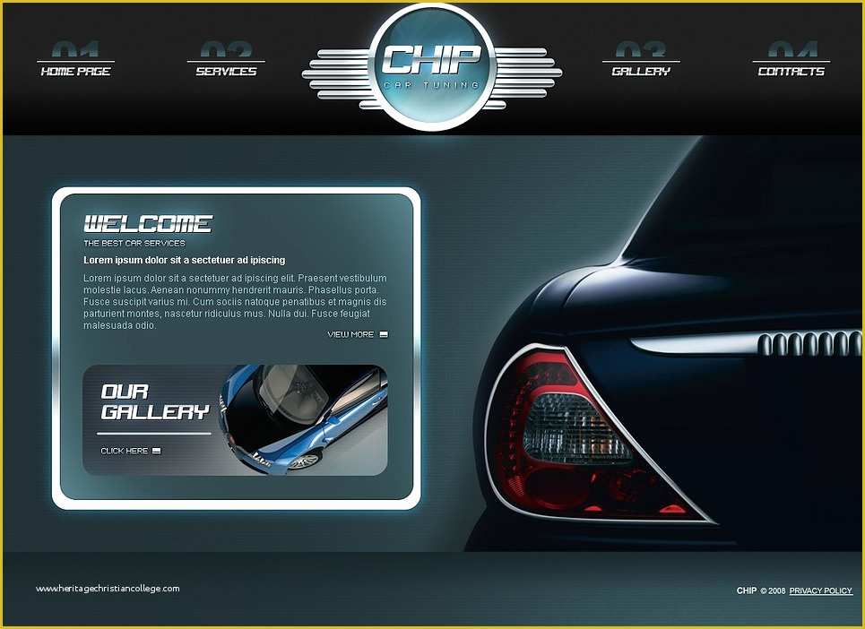 3d Flash Website Templates Free Download Of Car Tuning Flash Template