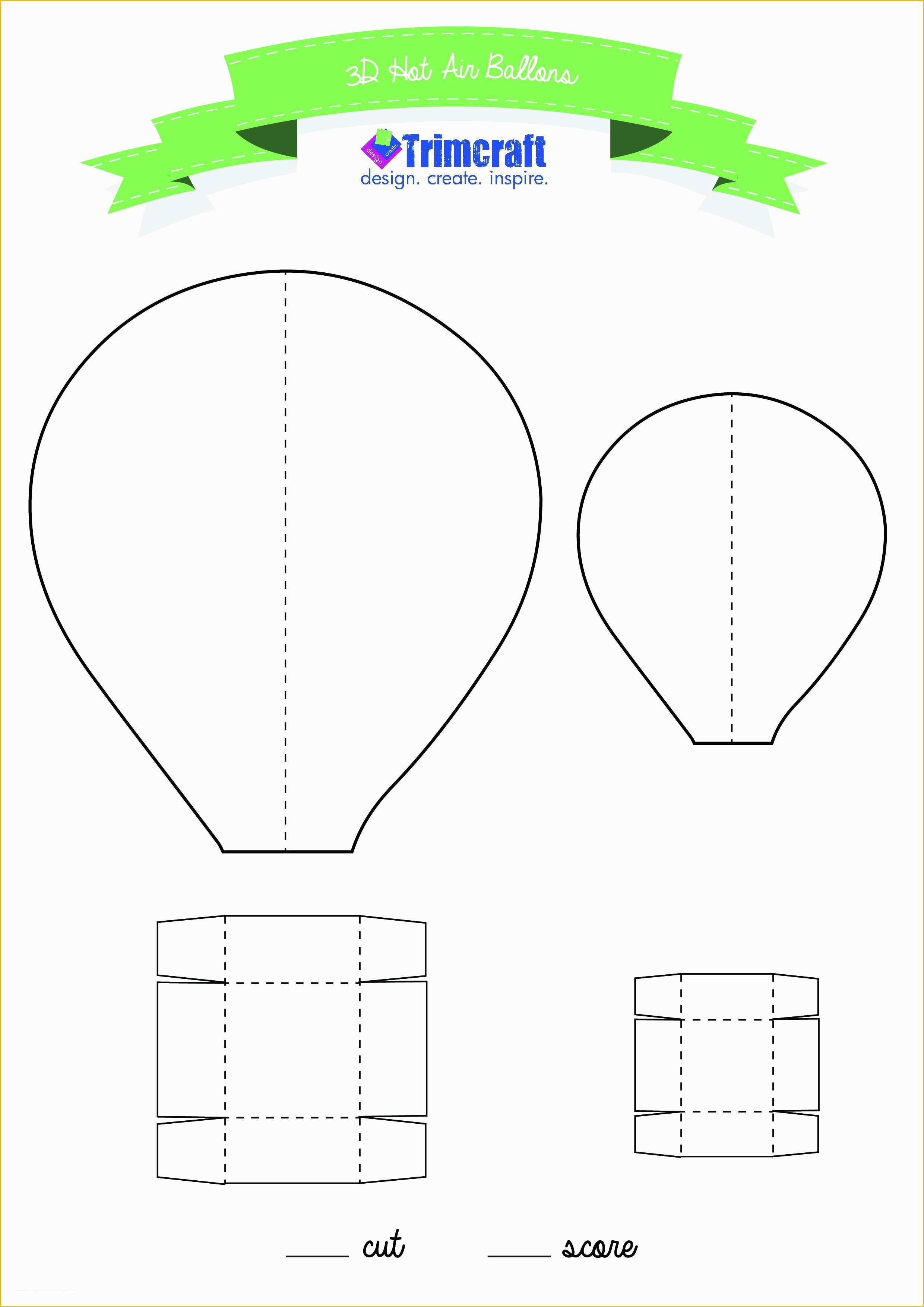 3d Print Templates Free Of 3d Hot Air Balloons with Printable Template