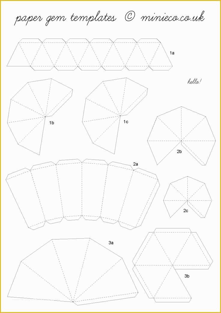 3d Print Templates Free Of 3d Paper Diamonds with Template — Crafthubs