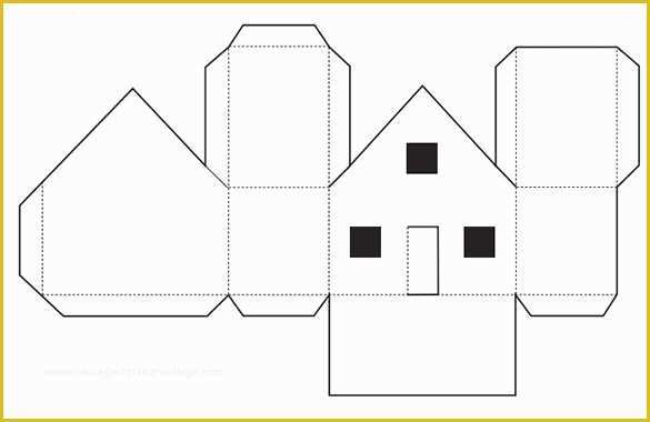 3d Print Templates Free Of 3d Paper House Template Printable